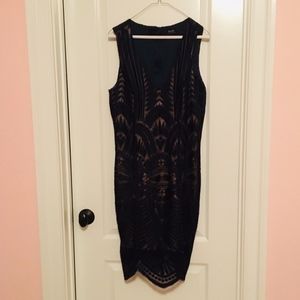 Navy Blue Bardot dress